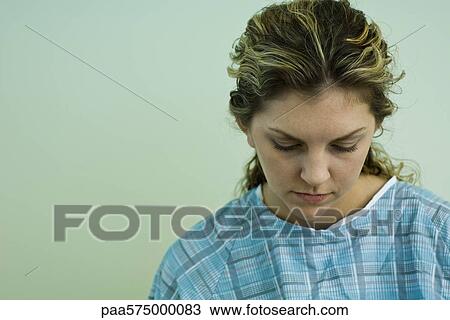 Female patient worried about health issue View Large Photo Image Stock Image - Female patient worried about health issue. Fotosearch