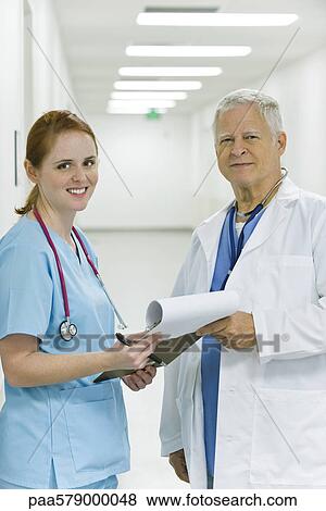 Doctor and nurse, portrait View Large Photo Image Stock Photo - Doctor and nurse, portrait. Fotosearch
