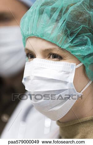 Surgical nurse, close-up View Large Photo Image Stock Photo - Surgical nurse, close-up. Fotosearch