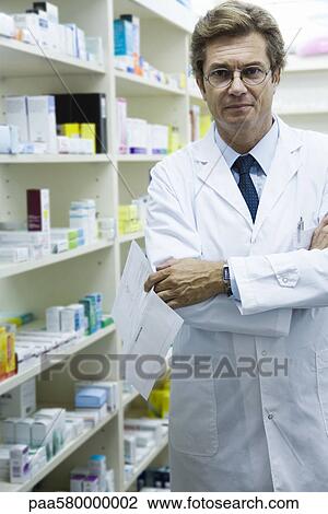 Male pharmacist, portrait View Large Photo Image Stock Image - Male pharmacist, portrait. Fotosearch