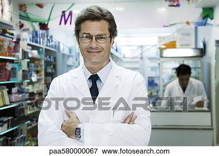 Male pharmacist, portrait View Large Photo Image Stock Photo - Male pharmacist, portrait. Fotosearch