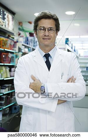 Male pharmacist, portrait View Large Photo Image Stock Photograph - Male pharmacist, portrait. Fotosearch