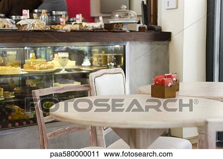 Stock Image - Table in cafe. Fotosearch
