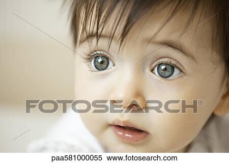 Baby girl, portrait View Large Photo Image Stock Photography - Baby girl, portrait. Fotosearch