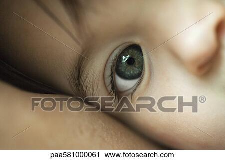 Baby's eye, close-up View Large Photo Image Stock Image - Baby's eye, close-up. Fotosearch