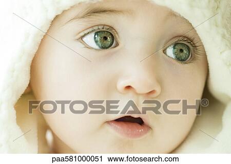 Stock Image - Infant, close-up portrait. Fotosearch