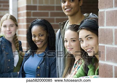 High school friends together View Large Photo Image Stock Photography - High school friends together. Fotosearch