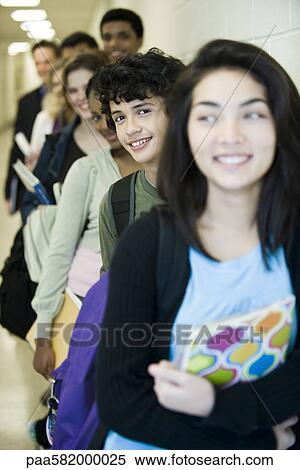High school students waiting in line View Large Photo Image Stock Photography - High school students waiting in line. Fotosearch
