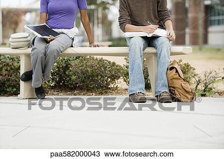 Students studying outdoors View Large Photo Image Stock Image - Students studying outdoors. Fotosearch