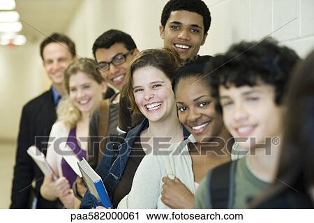 Students waiting in line View Large Photo Image Stock Image - Students waiting in line. Fotosearch