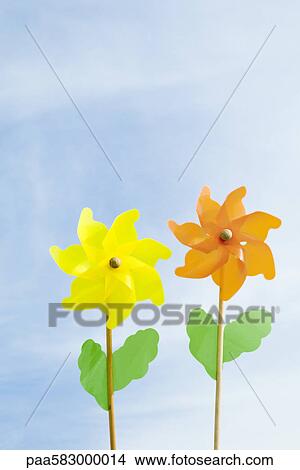 Picture - Pinwheels shaped like flowers. Fotosearch