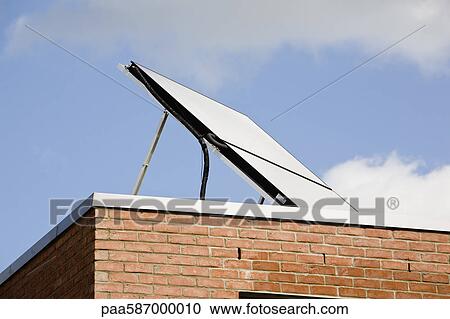 Apartment building with solar panel View Large Photo Image Stock Image - Apartment building with solar panel. Fotosearch