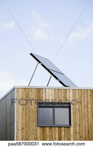 Apartment building with solar panel View Large Photo Image Stock Image - Apartment building with solar panel. Fotosearch