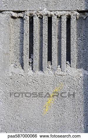 Stock Photograph - Concrete masonry, close-up. Fotosearch
