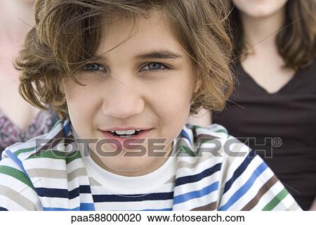Stock Image - Boy, portrait. Fotosearch