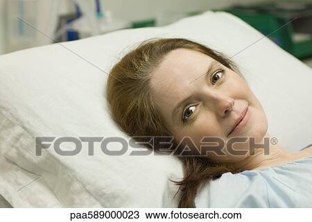 Female hospital patient, portrait View Large Photo Image Stock Image - Female hospital patient, portrait. Fotosearch