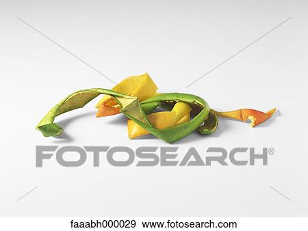 Stock Photo - fruit, apple, peel, peels, food and drink, gastronomy, close-up. Fotosearch