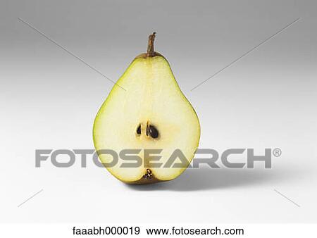 Stock Photo - fruit, pear, pears, seed, seeds, cross section, cut. Fotosearch
