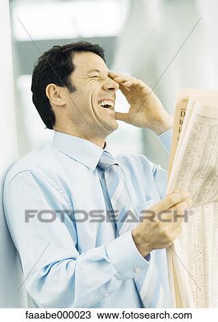 reading, laughing, male, males, newspaper, amused View Large Photo Image Stock Image - reading, laughing, male, males, newspaper, amused. Fotosearch