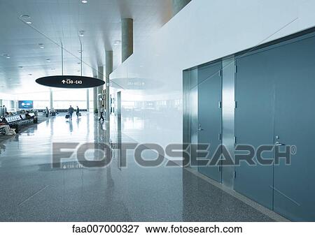 Airport concourse View Large Photo Image Stock Photo - Airport concourse. Fotosearch