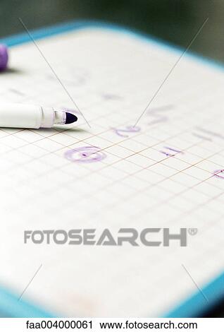 Stock Image - Drywipe board and marker. Fotosearch