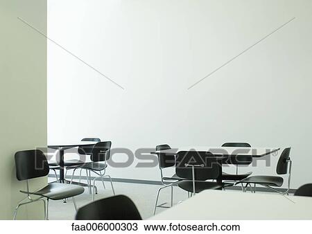 Empty table and chairs in office break room View Large Photo Image Stock Image - Empty table and chairs in office break room. Fotosearch