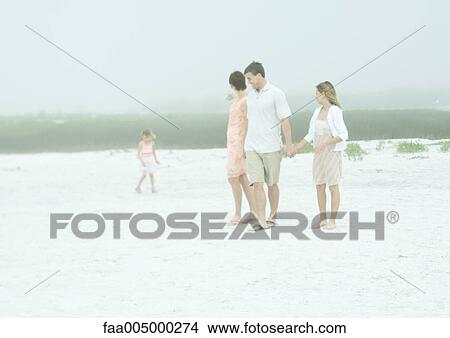 Picture - Family at the beach. Fotosearch
