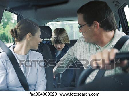 Family in car View Large Photo Image Stock Photo - Family in car. Fotosearch