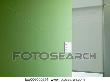Green wall in office building View Large Photo Image Stock Image - Green wall in office building. Fotosearch