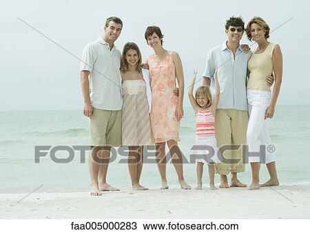 Group portrait on beach, full length View Large Photo Image Stock Image - Group portrait on beach, full length. Fotosearch