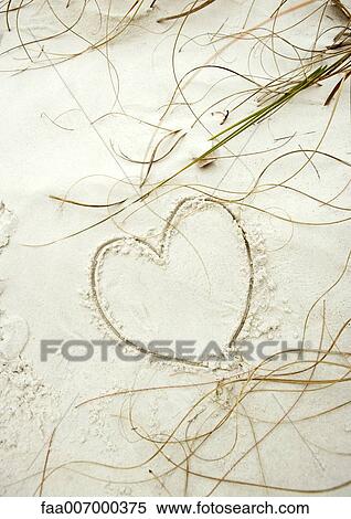 Heart drawn in sand View Large Photo Image Stock Photography - Heart drawn in sand. Fotosearch