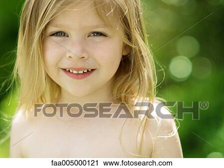 Little girl with bare shoulders, portrait View Large Photo Image Stock Image - Little girl with bare shoulders, portrait. Fotosearch