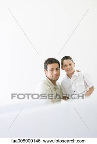 Man and son, portrait View Large Photo Image Stock Photograph - Man and son, portrait. Fotosearch