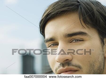 Man's face, close-up View Large Photo Image Picture - Man's face, close-up. Fotosearch