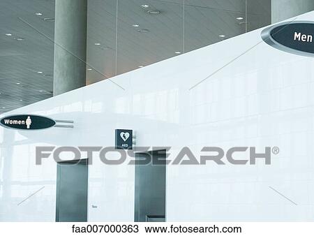 Public restrooms View Large Photo Image Stock Image - Public restrooms. Fotosearch