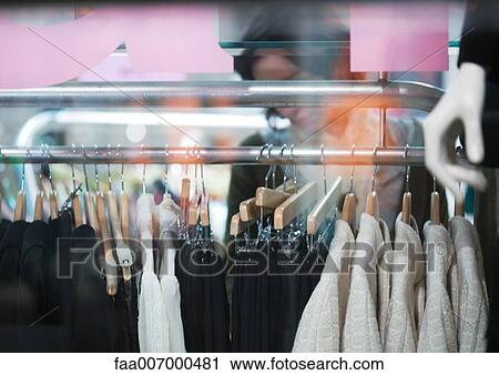 Stock Image - Rack of clothing. Fotosearch