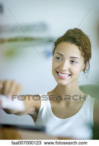 Stock Image - Receptionist. Fotosearch