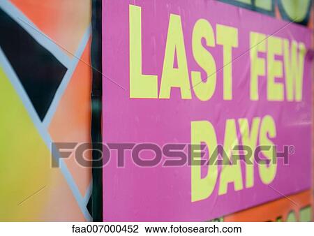 Sale poster with text "last few days" View Large Photo Image Stock Image - Sale poster with text "last few days". Fotosearch