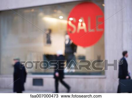 Stock Image - Sale sign in shop window. Fotosearch