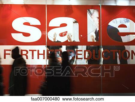 Sale sign in shop window View Large Photo Image Stock Image - Sale sign in shop window. Fotosearch