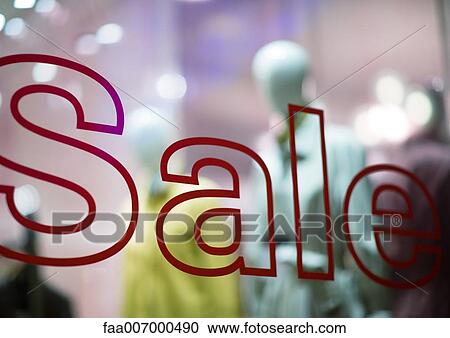 Sale sign in shop window View Large Photo Image Stock Image - Sale sign in shop window. Fotosearch