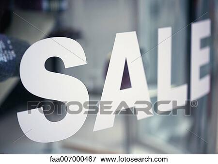 Sale sign in shop window View Large Photo Image Stock Photo - Sale sign in shop window. Fotosearch