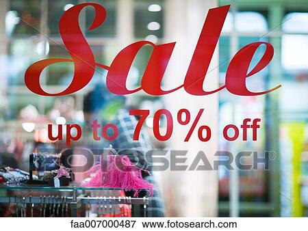 Sale sign in shop window View Large Photo Image Stock Photo - Sale sign in shop window. Fotosearch