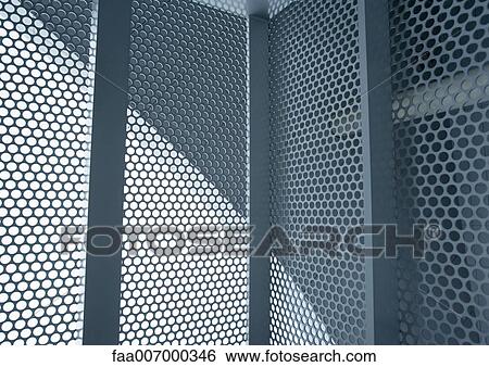 Walls made of metal grating View Large Photo Image Stock Photograph - Walls made of metal grating. Fotosearch