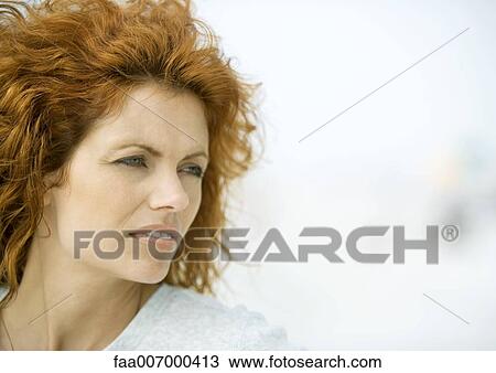 Stock Image - Woman, looking away. Fotosearch
