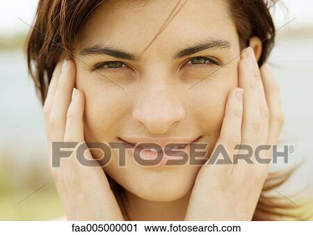 Stock Image - Woman, portrait. Fotosearch