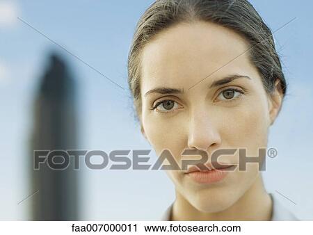 Stock Image - Woman, portrait. Fotosearch