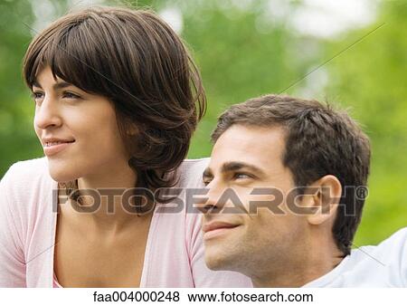 Young couple, head and shoulders View Large Photo Image Stock Photo - Young couple, head and shoulders. Fotosearch