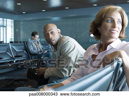 People in airport lounge View Large Photo Image Stock Image - People in airport lounge. Fotosearch