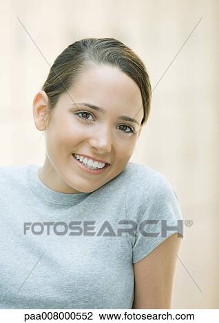 Teenage girl, portrait View Large Photo Image Stock Image - Teenage girl, portrait. Fotosearch